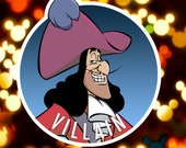 Captain Hook - Villain -  Disney Inspired Passholder Magnet