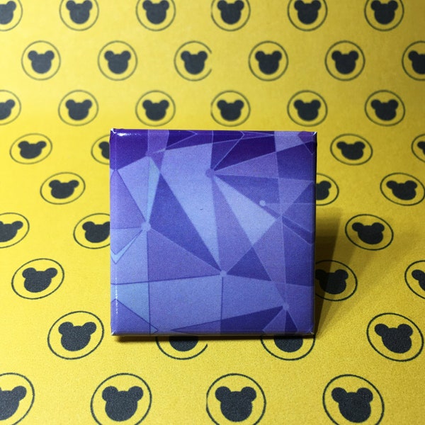 Tomorrowland Purple Wall 1.5" Square Button