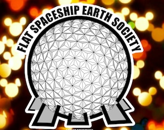 Sociedad de la Tierra de nave espacial plana: imán inspirado en el titular de un pase