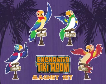 Enchanted Tiki Room Birds Magnets - Set of Five