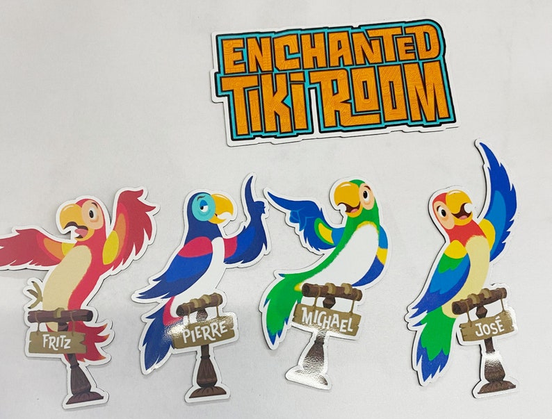 Enchanted Tiki Room Birds Magnets Set of Five image 7