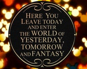 WDW Magic Kingdom Main Street Entrance Plaque  -  Disney Inspired Magnet