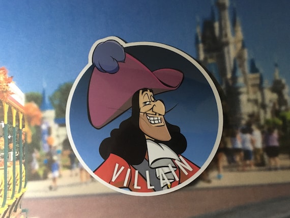 Captain Hook Villain Disney Inspired Passholder Magnet 
