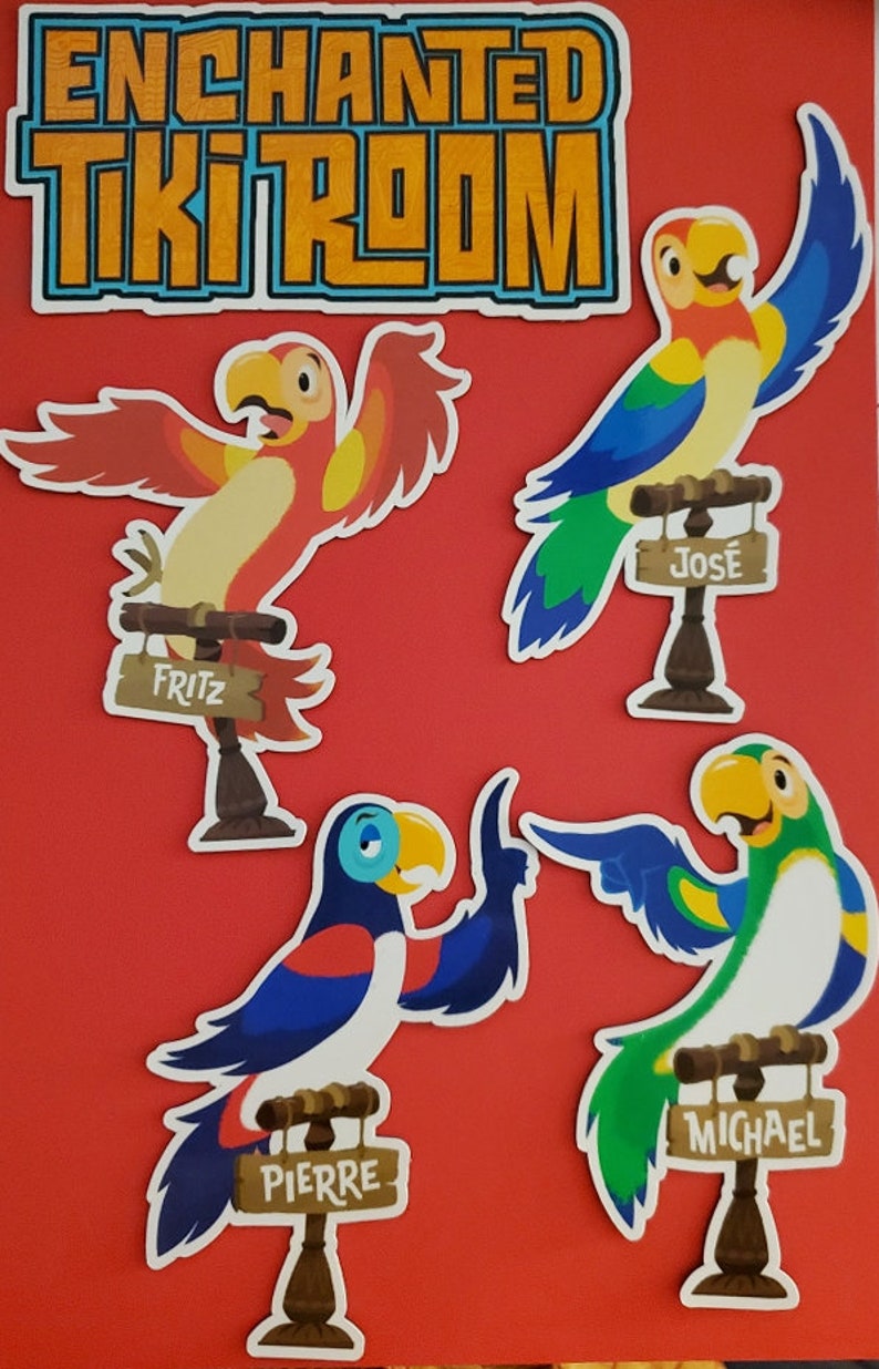 Enchanted Tiki Room Birds Magnets Set of Five image 8