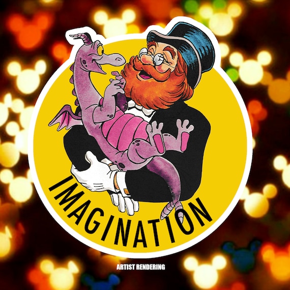 Dreamfinder and Figment - Imagination -  Disney Inspired Passholder Magnet