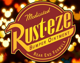 Rust-Eze Bumper Ointment  -  Disney Cars Inspired 4" Magnet