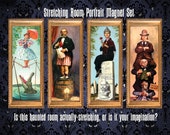 Haunted Mansion Stretching Room Portrait Magnet - Set of Four - Disney Inspired
