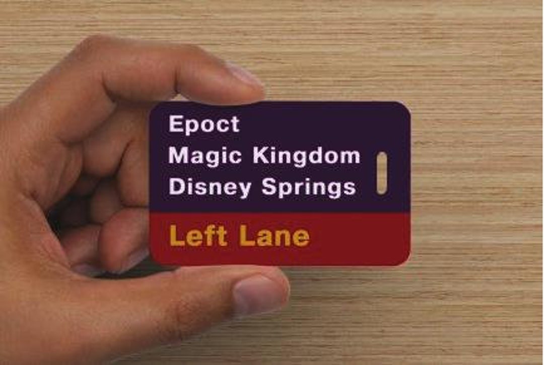 Misspelled Disney Purple Sign Disney Luggage Tag Etsy
