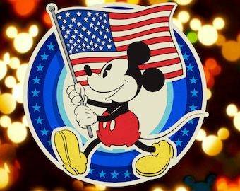 Patriotic Mickey Mouse -  Disney Inspired Passholder Magnet