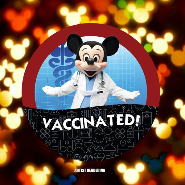 Vaccinated! - Disney Celebration Inspired Button