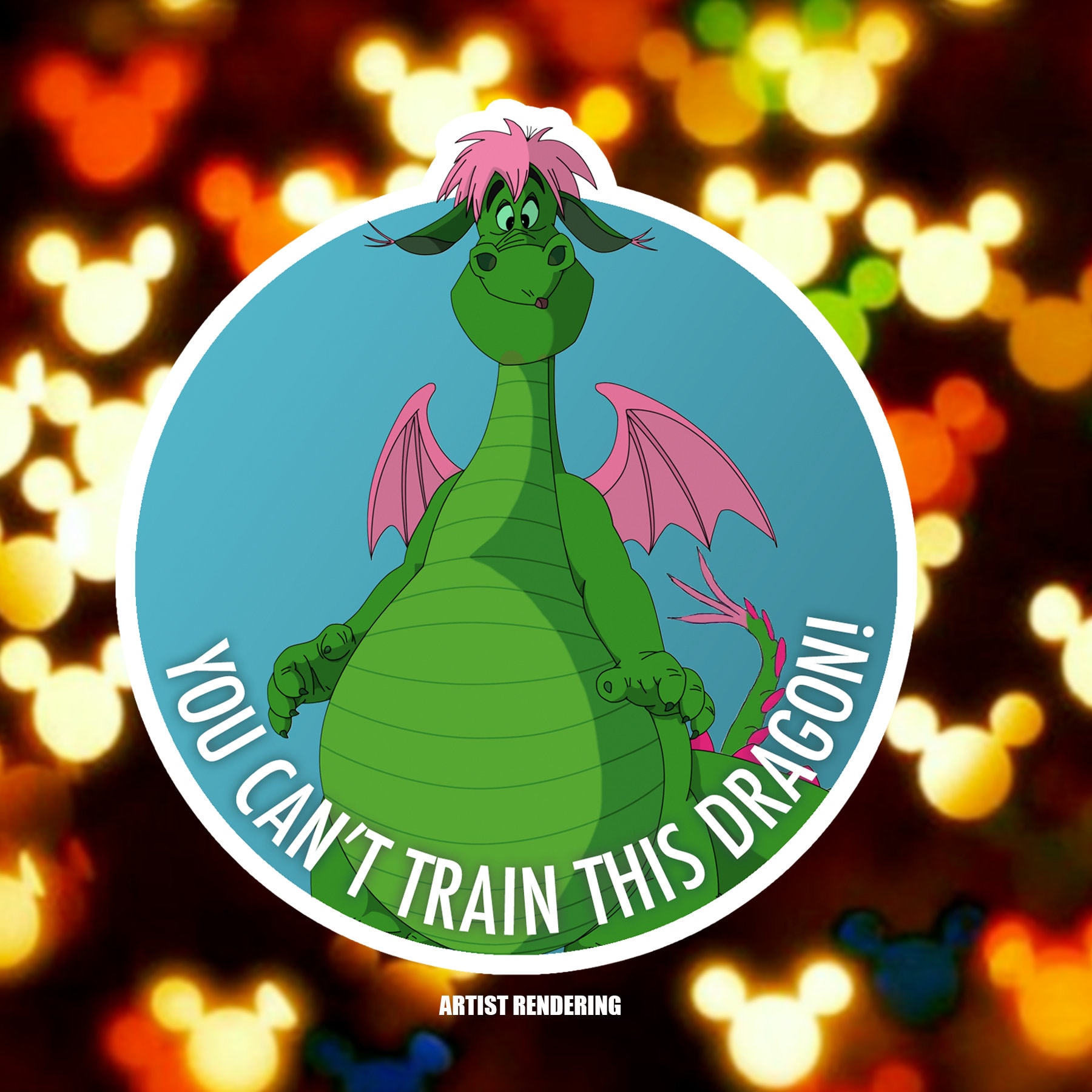 Elliot the Dragon - Pete's Dragon - Disney Inspired Passholder