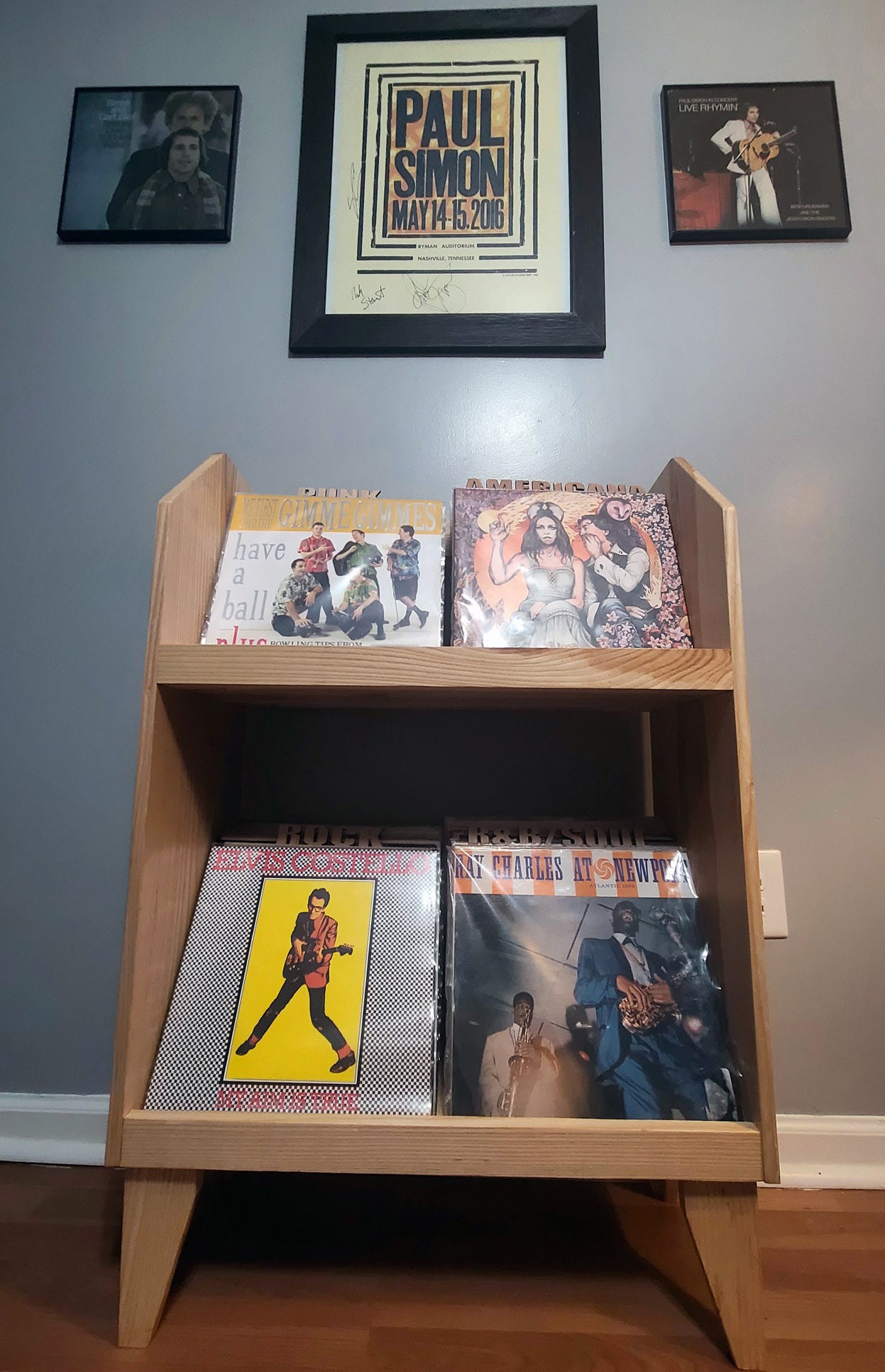 Two Tier Hardwood Vinyl Record Storage Cabinet - Etsy