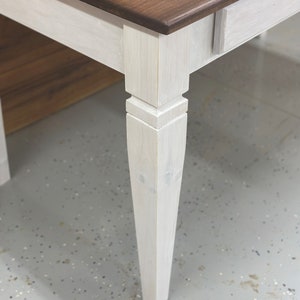 Tapered Mission Dining Table Legs Rustic Pine image 3
