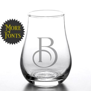 Glencairn Whiskey Tasting Glass, Personalized Engraved Whiskey Glass, Etched for Him, Custom Logo