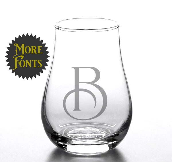 Glencairn Whiskey Tasting Glass, Personalized Engraved Whiskey Glass, Etched for Him, Custom Logo
