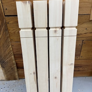 Mission Dining Table Legs (Rustic Pine) Bench