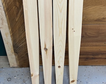 Tapered Dining Table Legs (Rustic Pine) Bench Legs