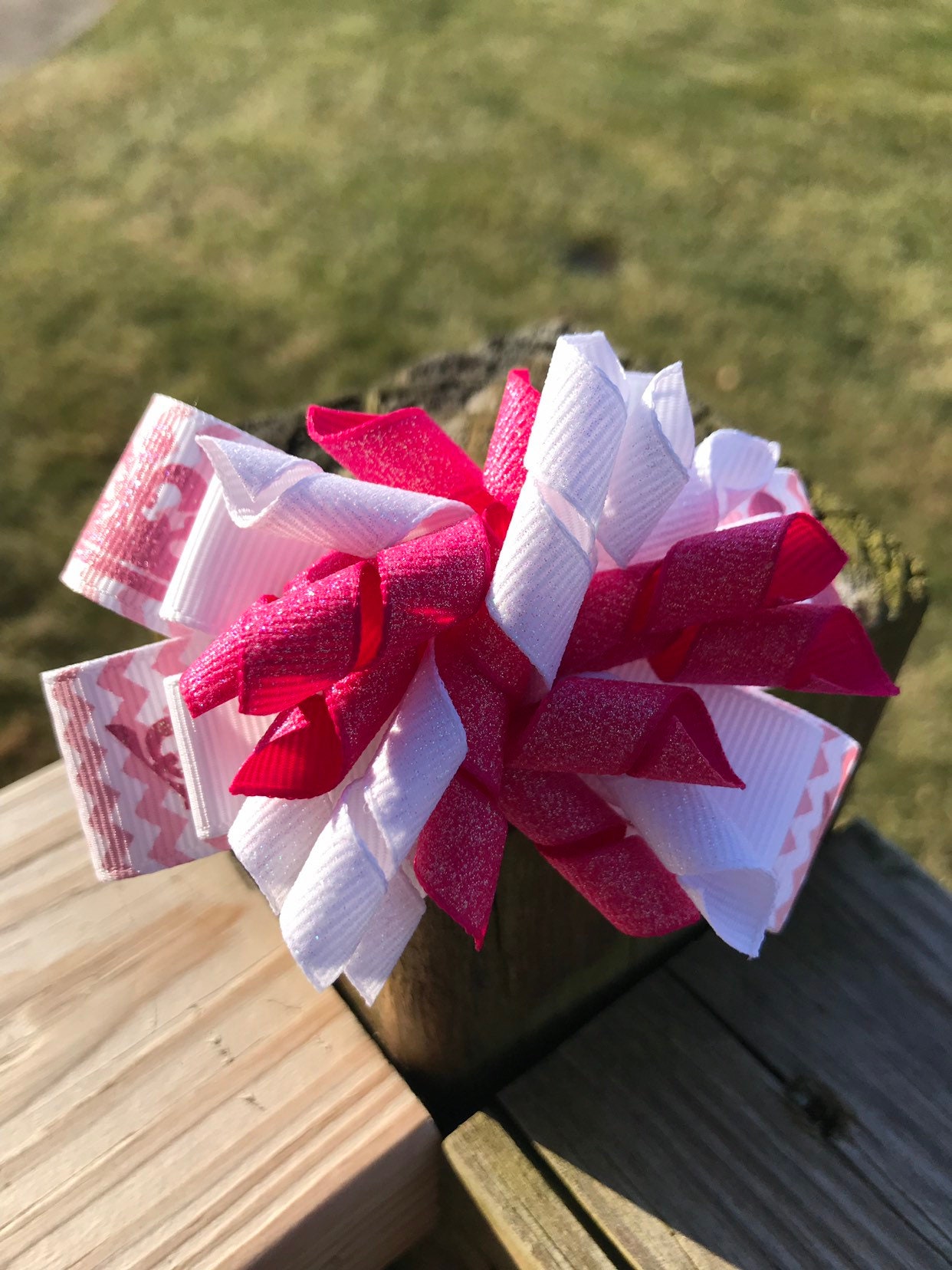 HAIR BOW RIBBON Hair Bow Hair Ribbon Hair Accessory Double Etsy