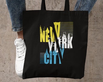 New York City Tote Bag |  Graphic Tote Bag | New York City Bag | Retro Tote Bag | Eco Tote Bag | NYC Tote Bag  | New York Tote Bag