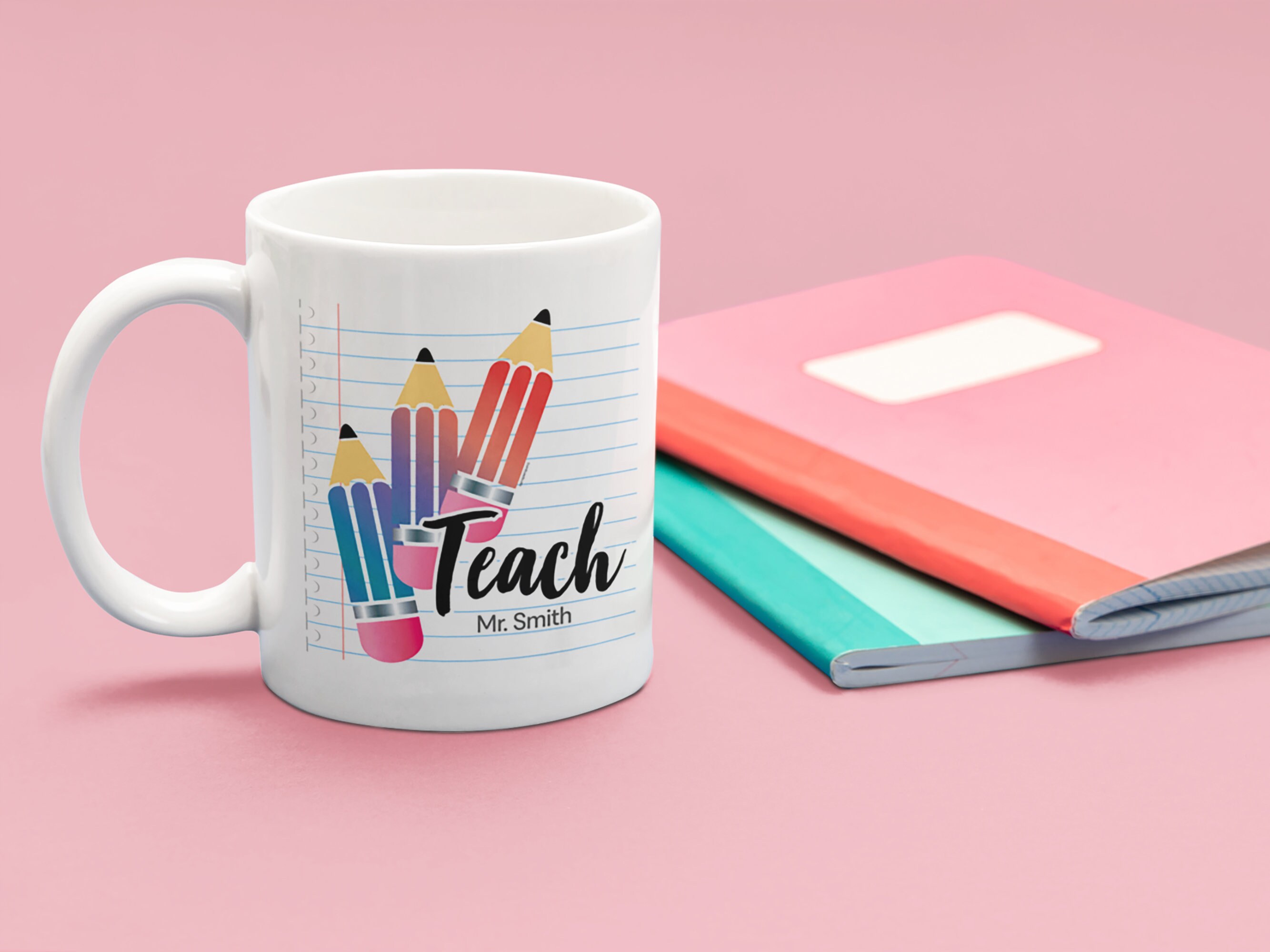 Teacher Name Mug Teacher Coffee Cup Teacher Mugs Etsy