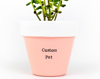 Engagement Gifts for Newly Engaged Couples Custom Plant Pot Initials and Date Personalized Planter for Indoor