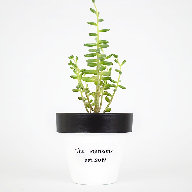 Indoor Plant Pot Flower Pot Last Name Wedding Gift Family