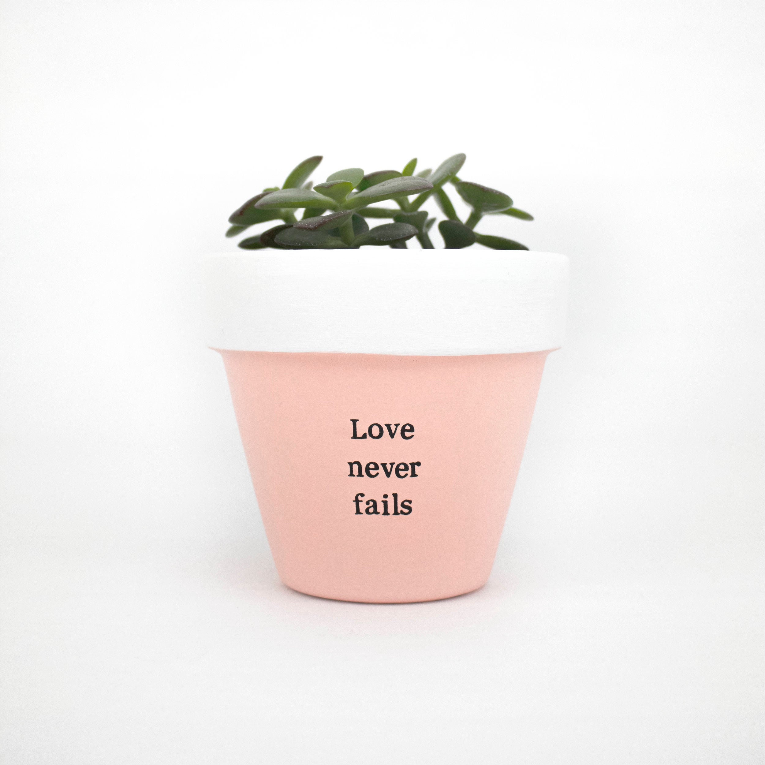 Bible Verse Plant Pot Christian Gifts For Home Love Never - Etsy New Zealand
