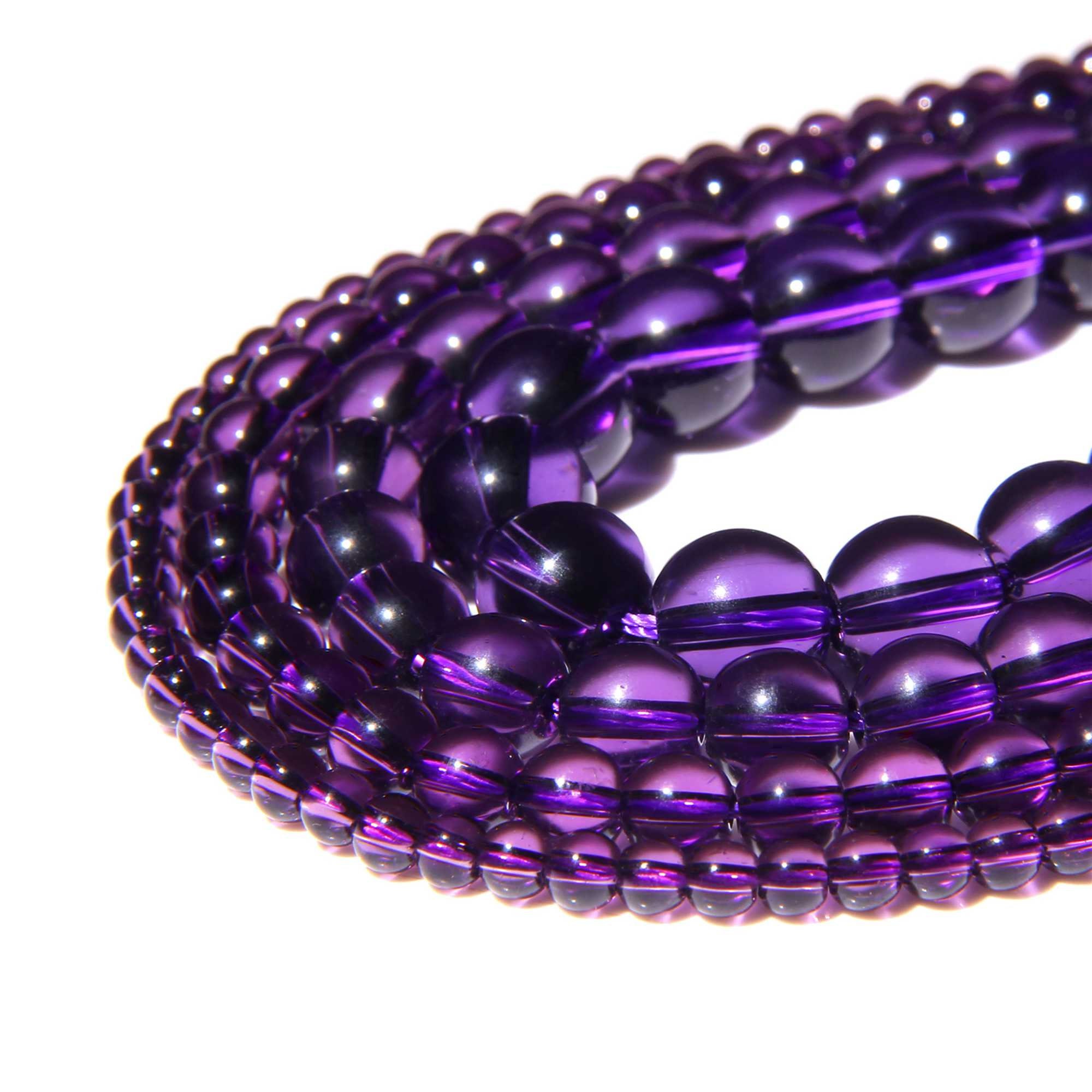 K 9 Crystal Purple Beads 4 mm 6 mm 8 mm 10 mm Violet Glass Etsy