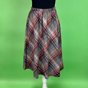 Vintage Fall Plaid Wool Skirt - Size XS | Vintage Preppy Schoolgirl Skirt | Vintage Academia Aesthetic Fall Back to School Skirt
