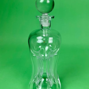 Vintage Holmegaard Kluk Kluk Decanter - 12 in. - Jacob Bang Denmark | Mid Century Modern Barware | Vintage Whiskey Decanter Scotch Decanter