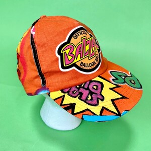 Vintage 1989 Balzac Hat | 80s Orange Neon Balzac Balloon Ball Merch Hat | Vintage 80s Toy Merch Novelty Hat Neon 90s Streetwear Snapback Hat