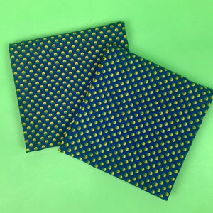 Vintage Blue and Yellow Calico King Size Pillowcases - Set of 2 | Vintage Floral Pillowcases | Laura Ashley Style Bedding Farmhouse Bedding