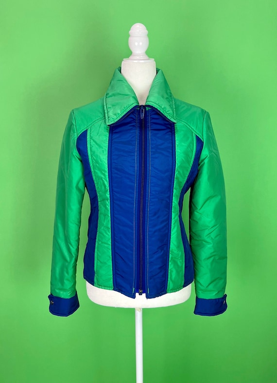 Blouson Vintage Années 70 En Simili Cuir (skai) - Rouge - Taille 36/38 - Occasion Très Bon état
