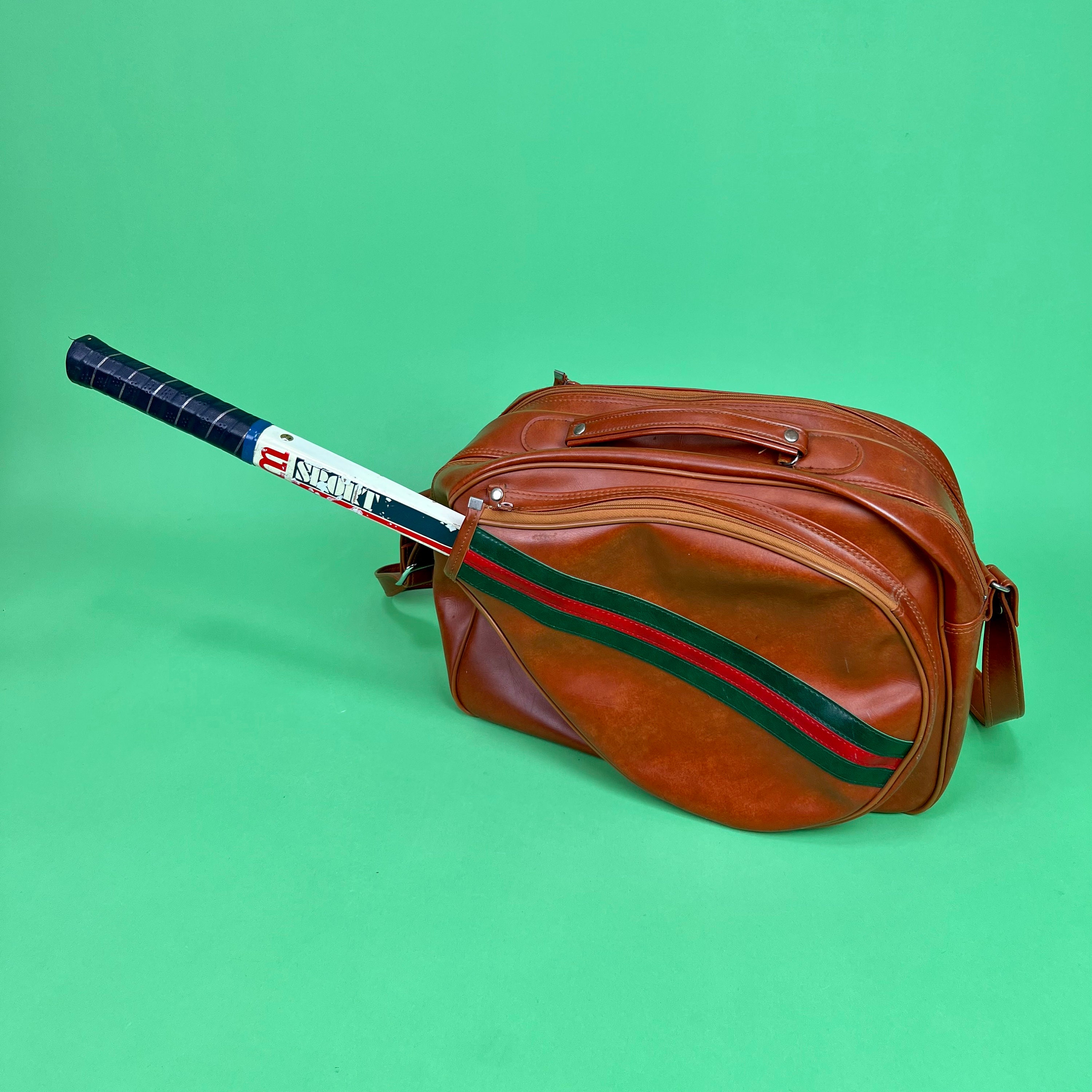 Vintage 70s Brown Tennis Bag | Vintage Tennis Racket Bag | Vintage