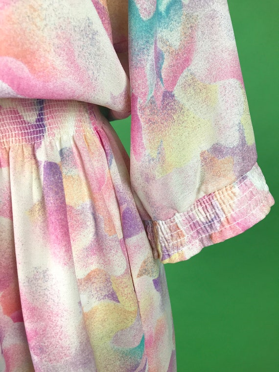 Vintage 70s/80s Pastel Cotton Candy Clouds Secret… - image 5