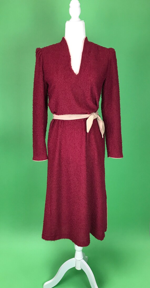 burgundy boucle dress Jesminlia Babydoll Dress