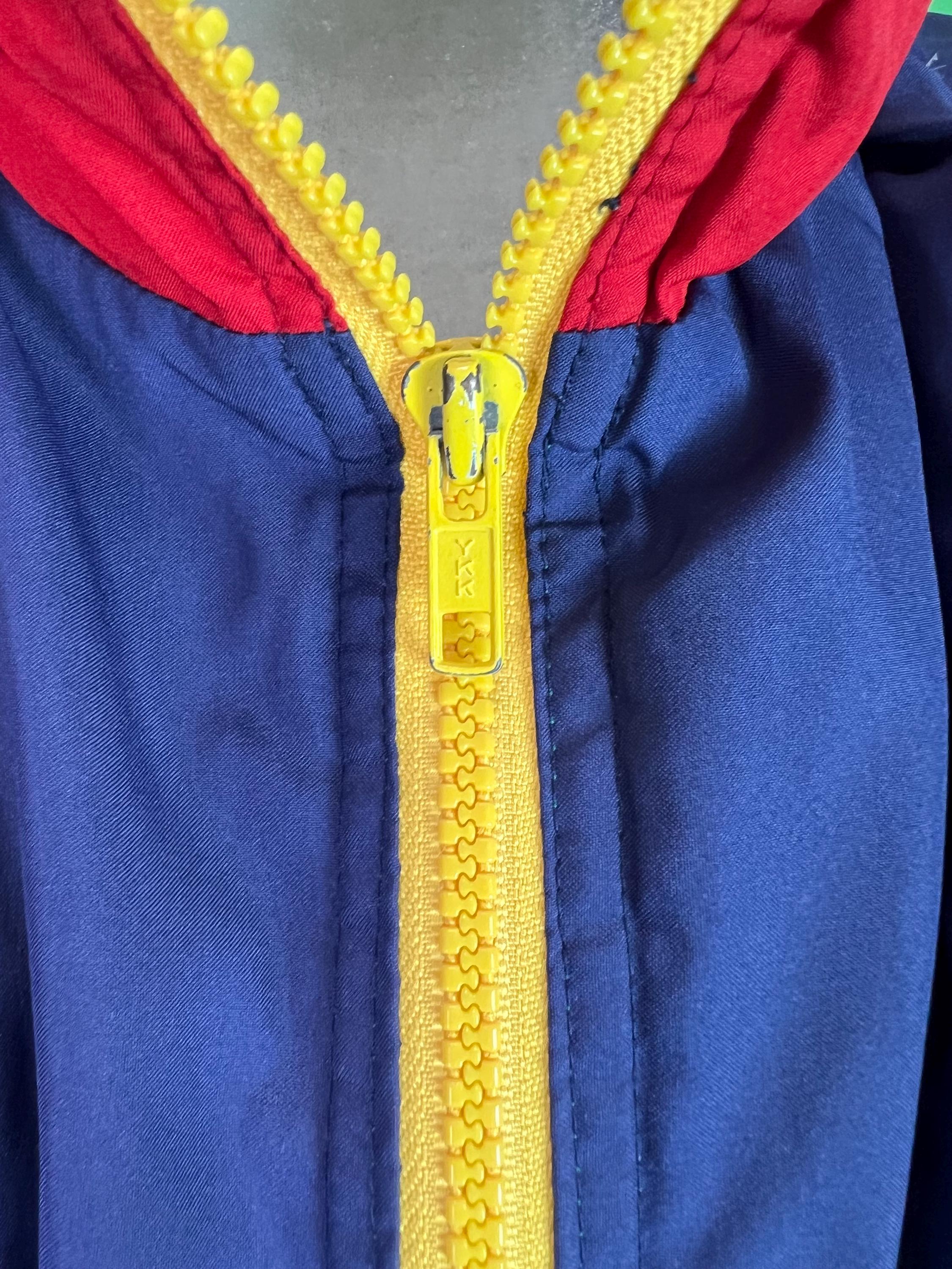 Vintage 80s 90s Oversized Primary Colors Colorblock Down Jacket