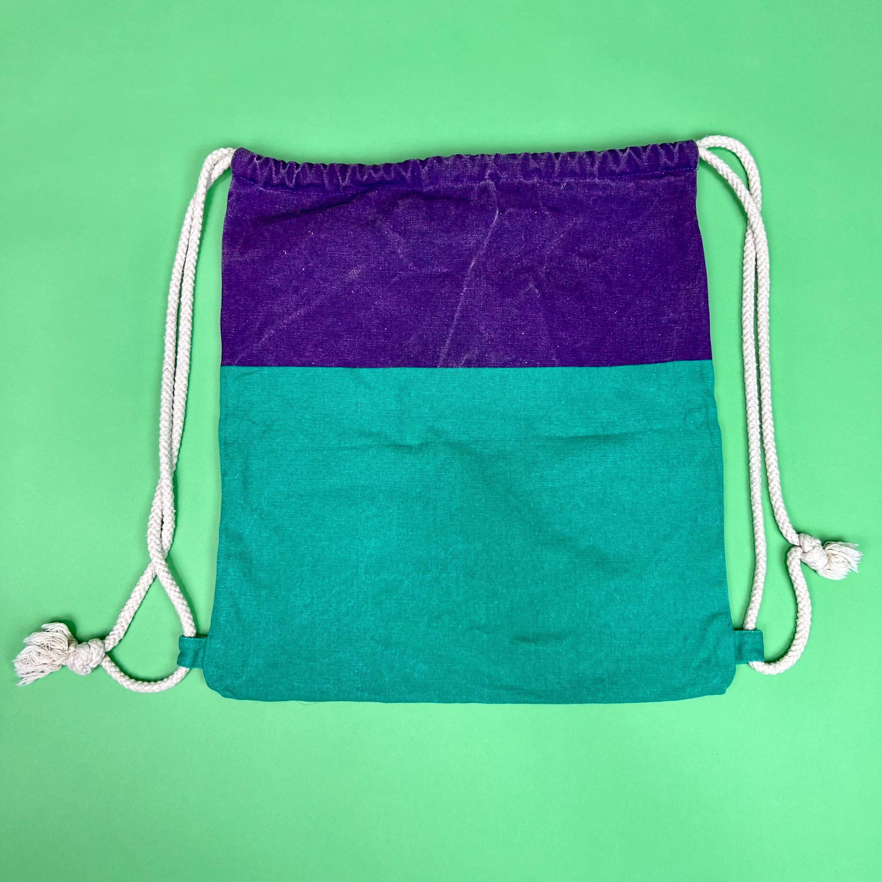 Vintage 90s Esprit Canvas Drawstring Backpack Spell Out Logo  display picture 2