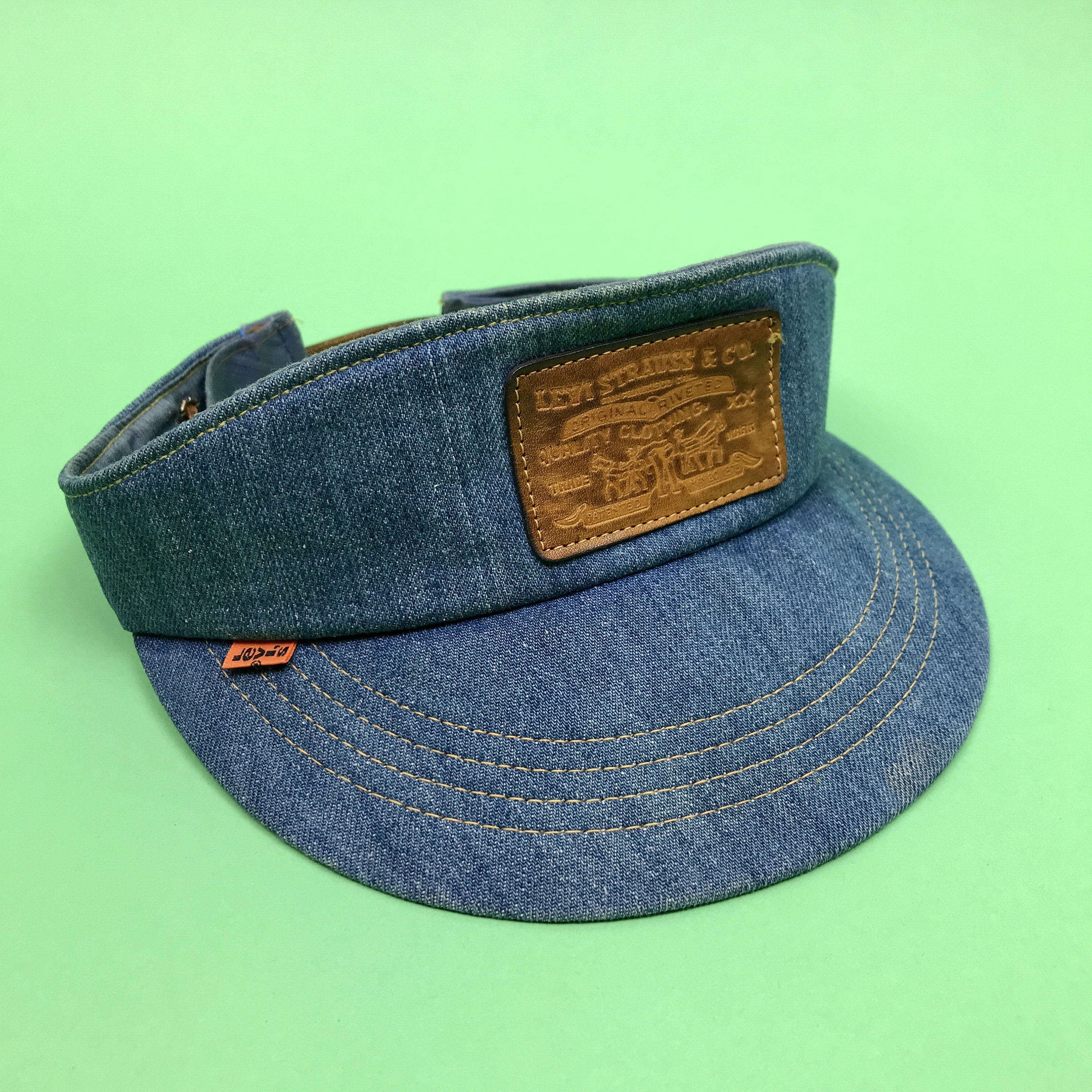 Denim Cap Vintage Levis Hat VINTAGE LEVIS DENIM CAP 1970 Leather