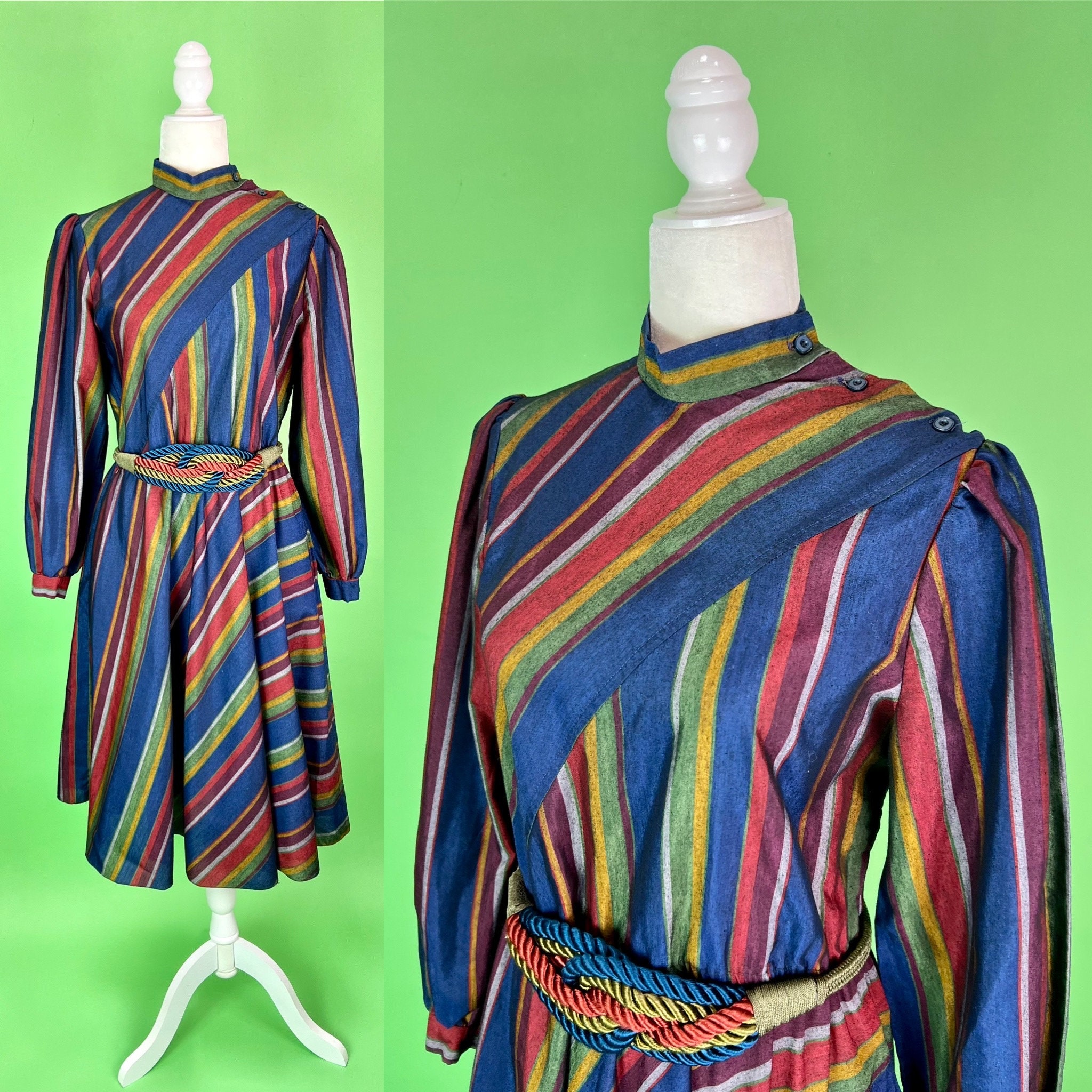 Vintage Long Sleeve Midi Dress / Pleated Dress / Swedish Dress Miss Mary  Sweden / 80s Dress / Purple Medium Dress / Abstract Flared Dress -   Canada