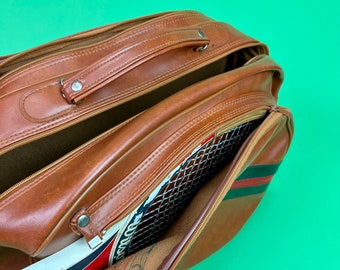 Vintage 70s Brown Tennis Bag | Vintage Tennis Racket Bag | Vintage