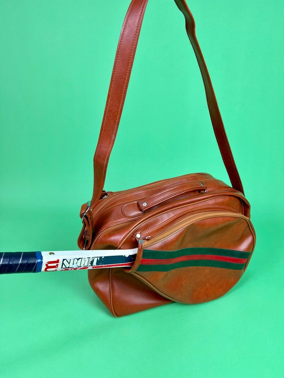 Vintage 70s Brown Tennis Bag | Vintage Tennis Racket Bag | Vintage