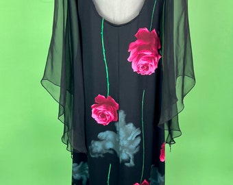 black cape dress long Estelle Statement Evening Gown - Sculpted Silhouette with Refined Movement and Polished Detail