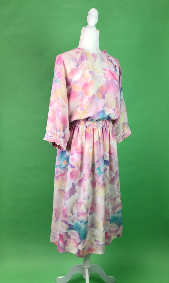 Vintage 70s/80s Pastel Cotton Candy Clouds Secret… - image 7