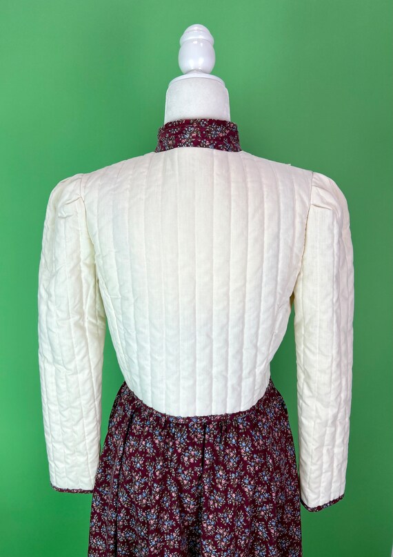 Vintage Gunne Sax Calico Dress and Quilted Jacket… - image 4