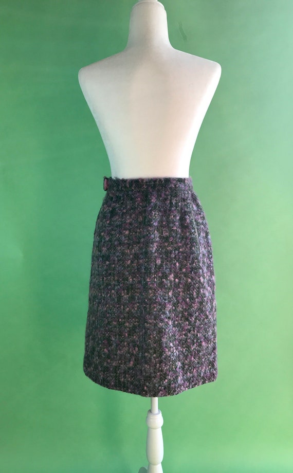 Vintage Early 60s Wool Boucle Skirt - Size XS | V… - image 6