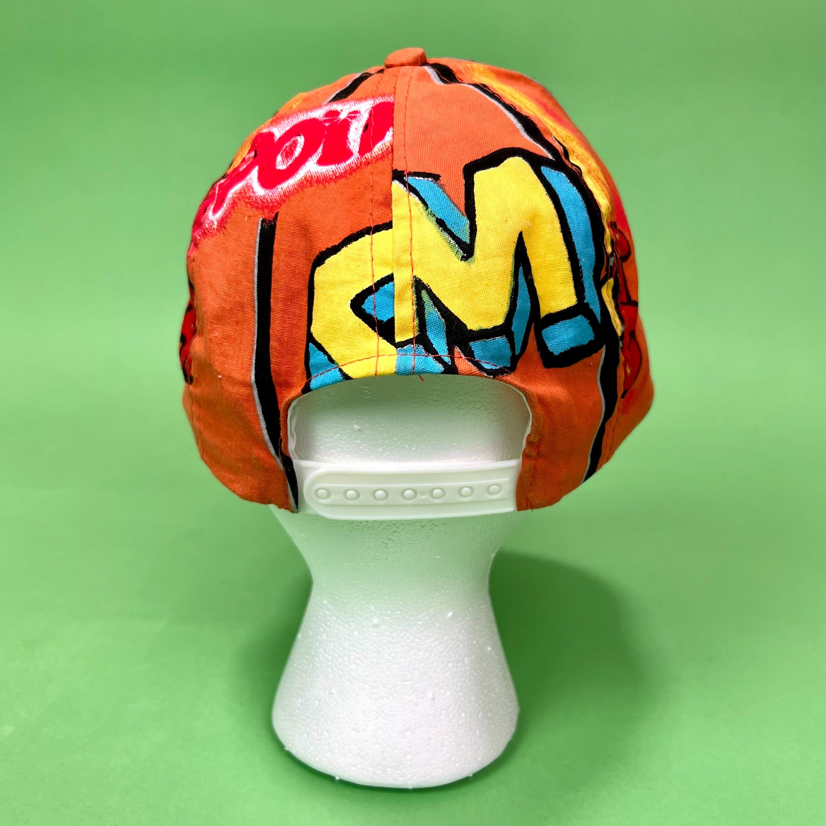 Vintage 1989 Balzac Hat | 80s Orange Neon Balzac Balloon Ball