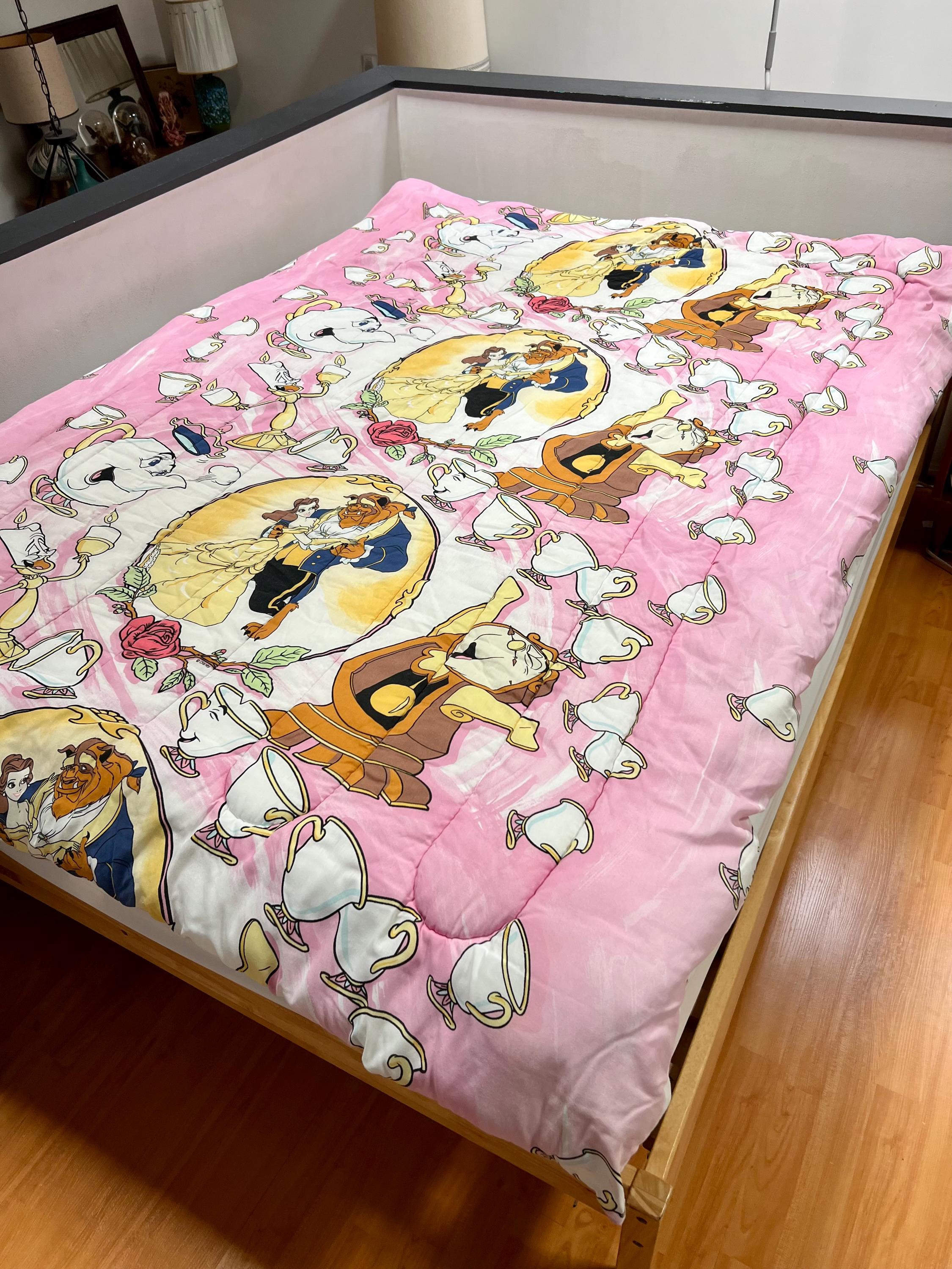 Vintage 90s Beauty and the Beast Comforter - Twin Size | 90s Kid