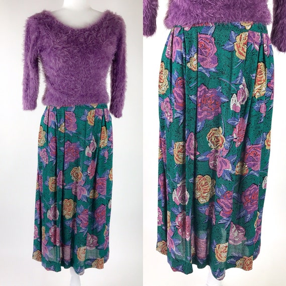 Vintage Diane Von Furstenberg Floral Skirt - Size 