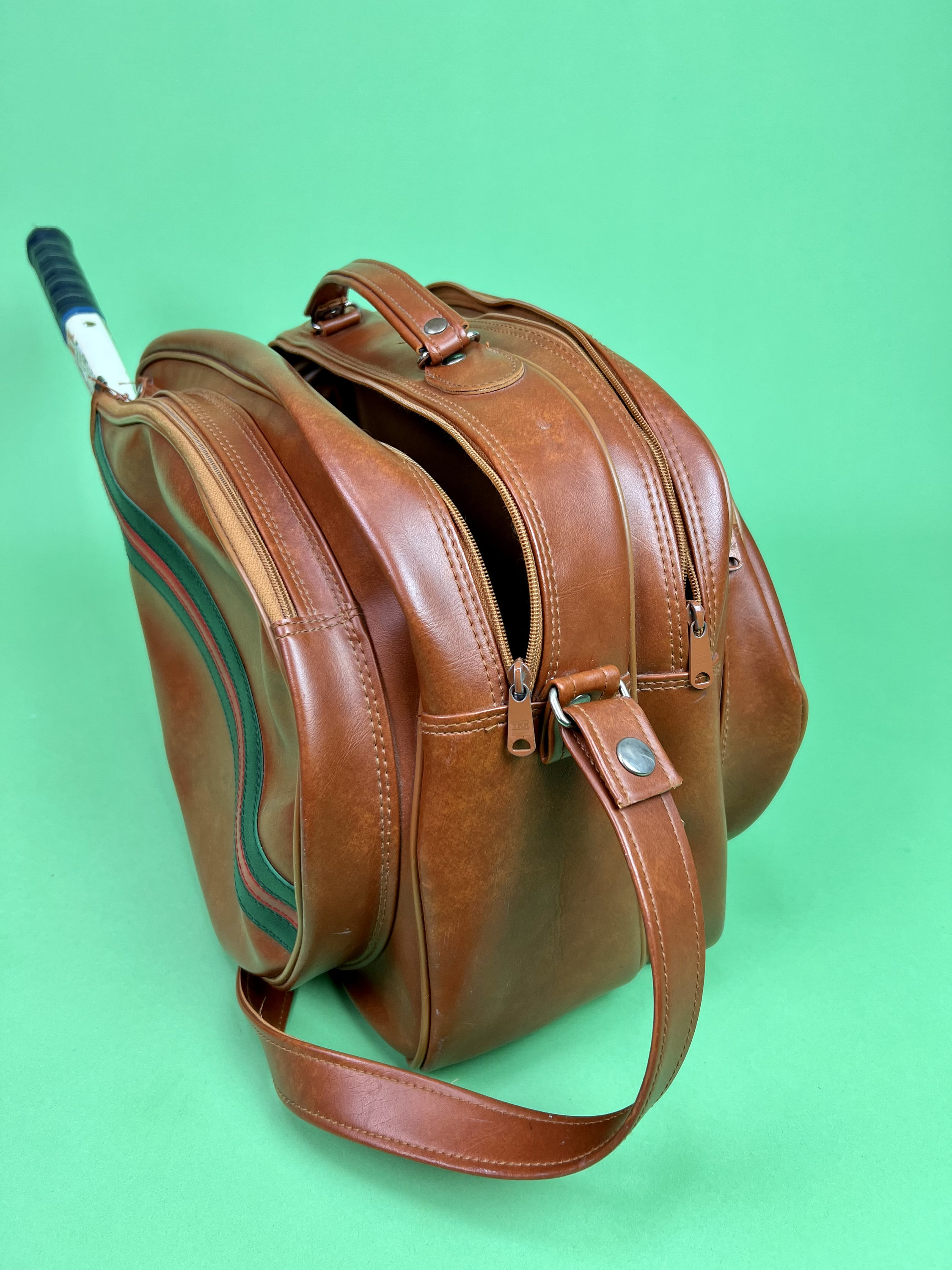 Vintage 70s Brown Tennis Bag | Vintage Tennis Racket Bag | Vintage